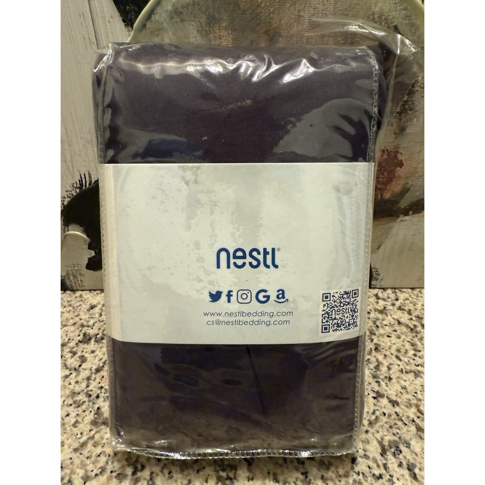 NIP Nestl Purple Microfiber King Bed Skirt  Bedroom Accent